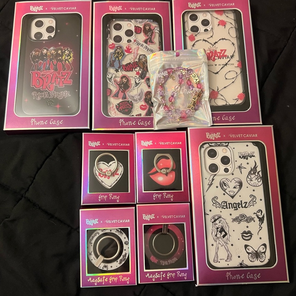 Velvet Caviar Bratz Phone Case Set - Black, White, Red